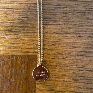 Yellow gold plated Kate Spade initial pendant